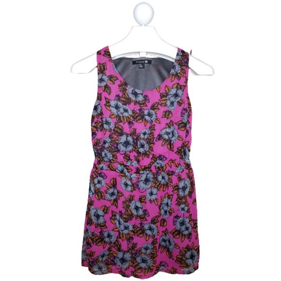 Forever 21 Pink Floral Mini Dress Small - Picture 1 of 6